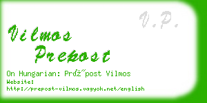 vilmos prepost business card